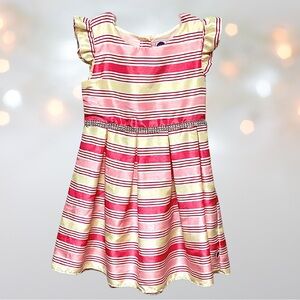 Dollie & Me Young Girls Sz 6X Satin Multi-Color Dress NWOT